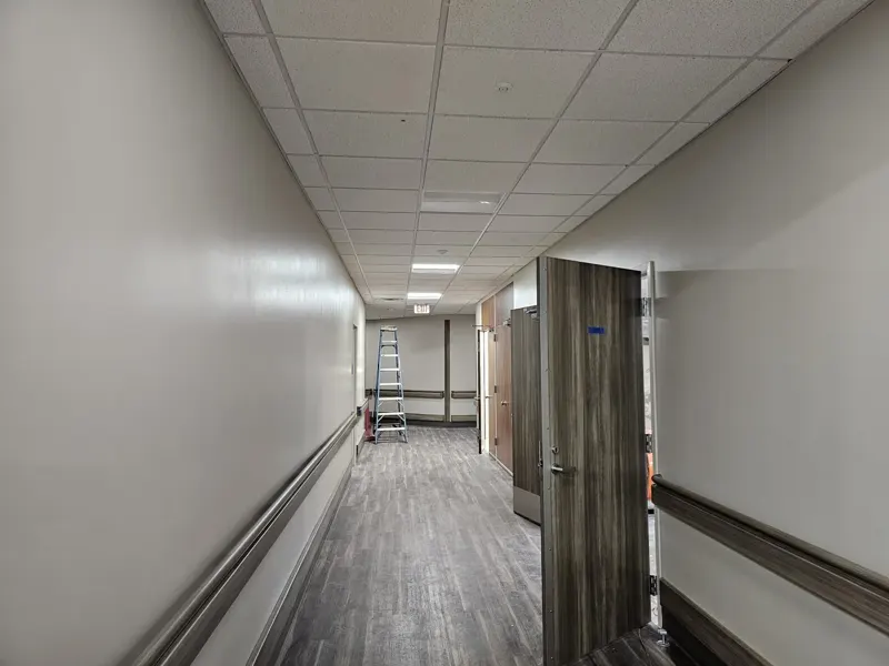 Completed commercial hallway painting project
