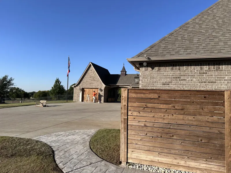 Garage door and fence stain