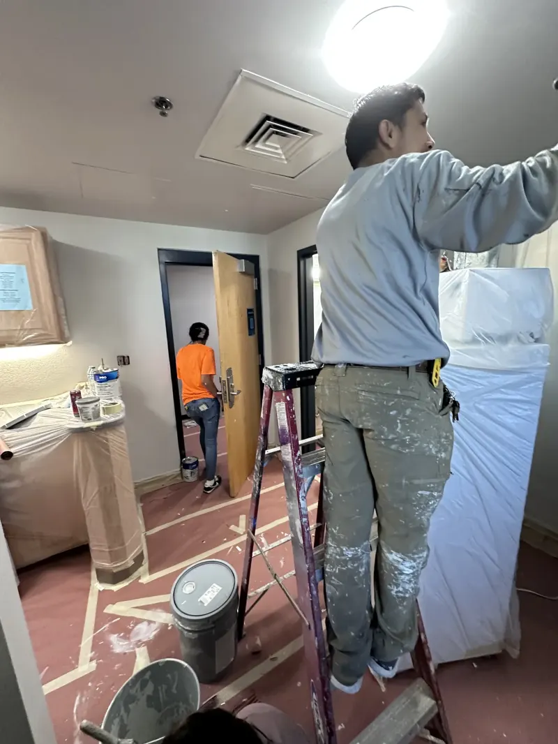Commercial paint crew