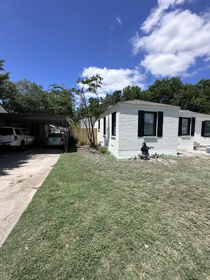 Exterior brick paint side