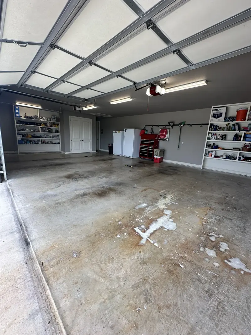 Garage floor before
