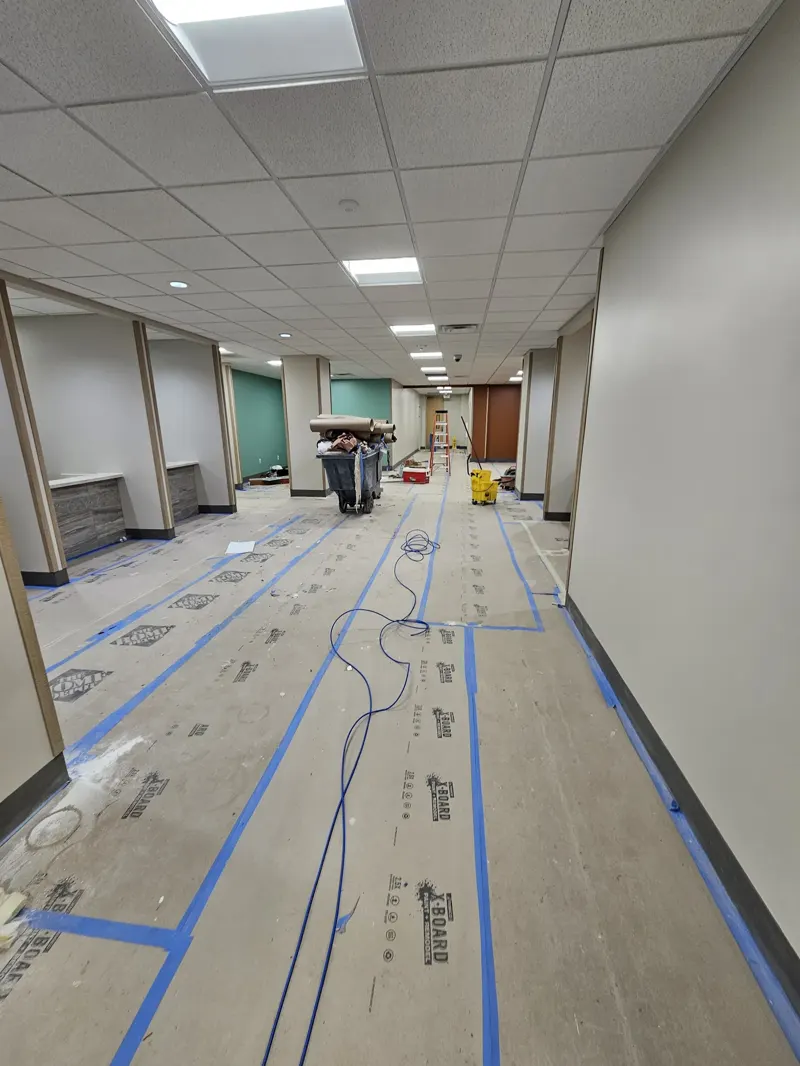 Commercial corridor painting project