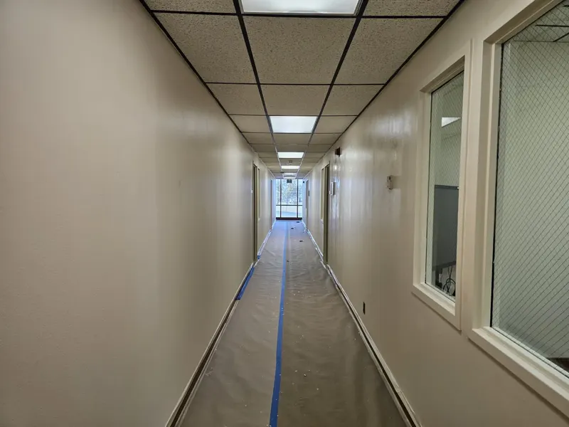 Protected commercial hallway paint