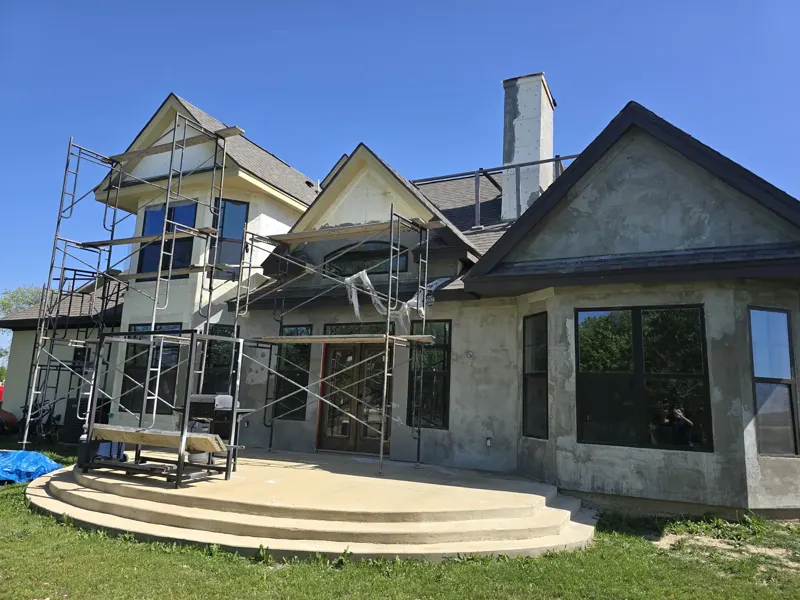 Exterior residential remodel scaffold