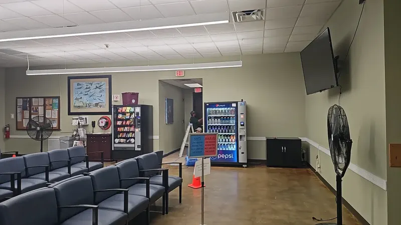 Commercial waiting room paint finish