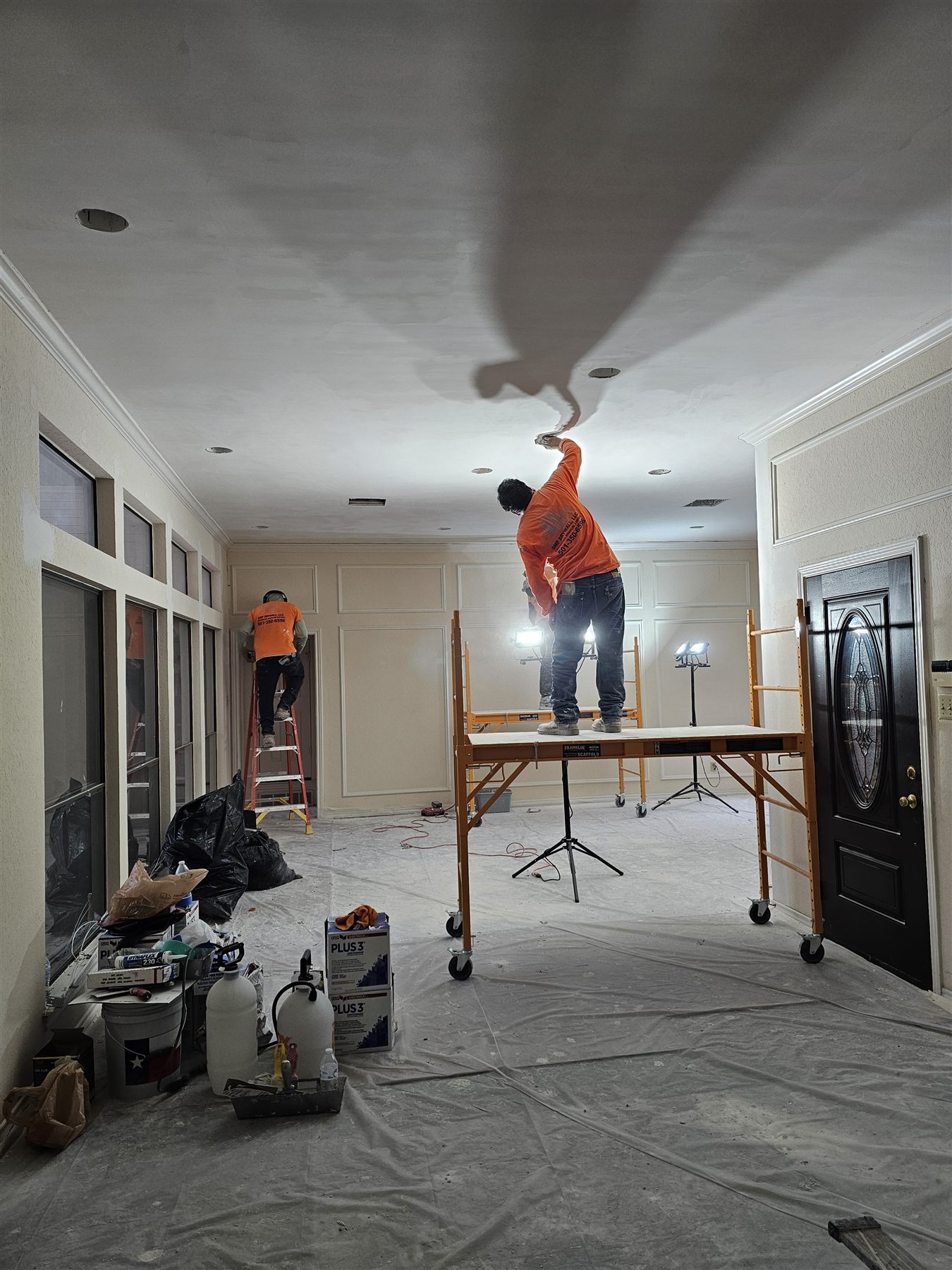 GMP Drywall LLC crew finishing drywall